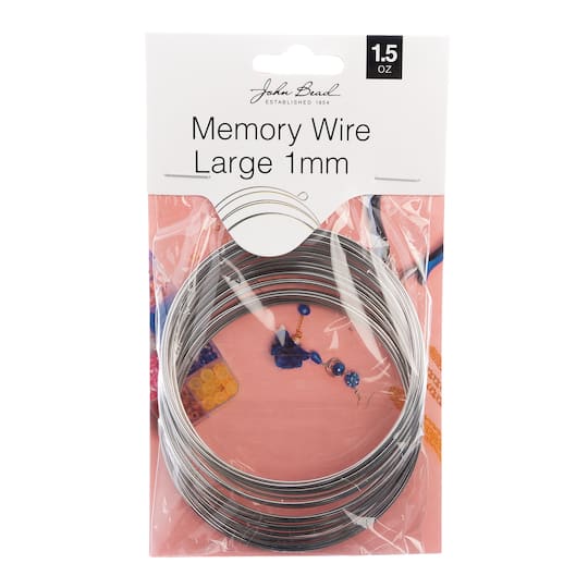 John Bead 1mm Silver Memory Wire